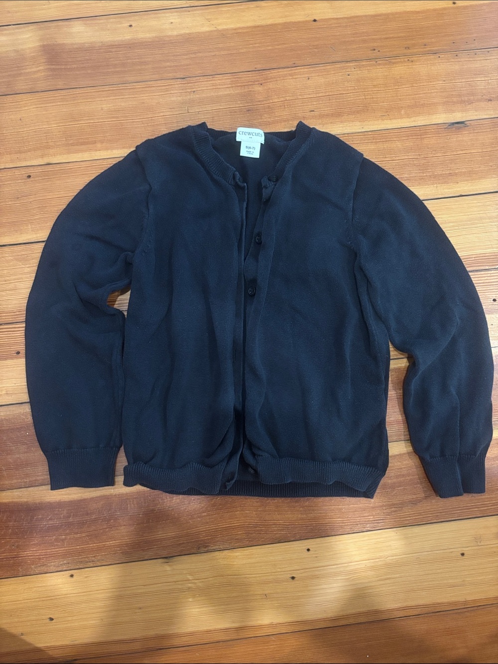 Crewcuts Navy Button-Front Cardigan Sweater - Size S 6/7